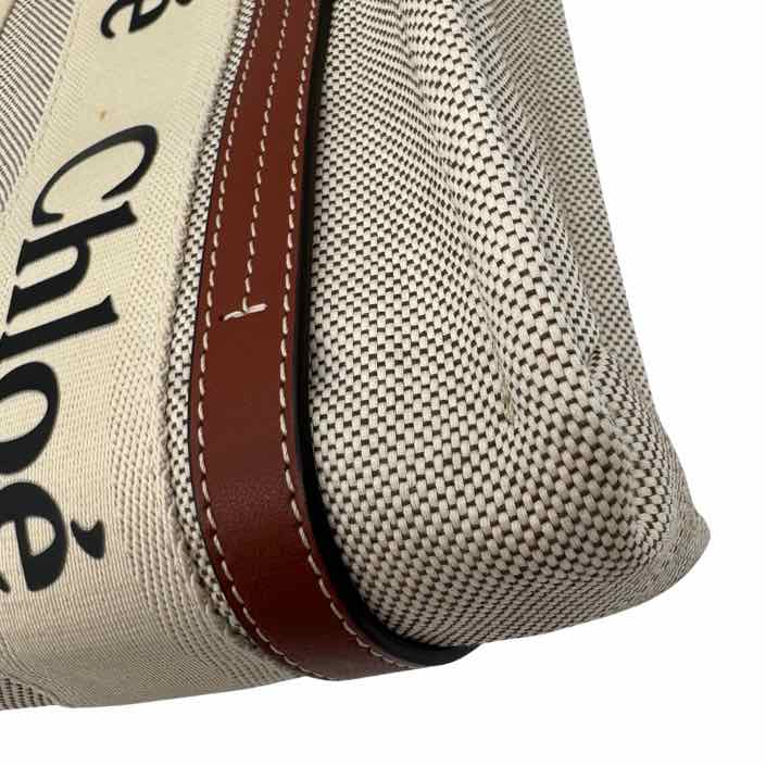 CHLOE Linen Small Woody Tote (Pre-Owned)