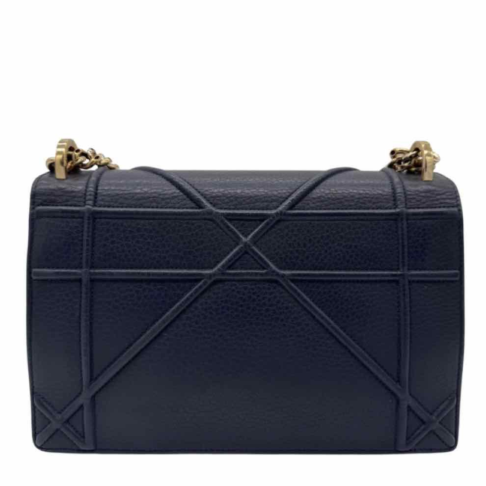 DIOR Calfskin Diorama Flap Medium Navy
