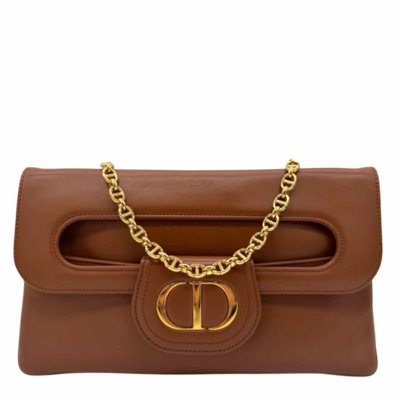 DIOR Calfskin Medium CD DiorDouble Crossbody Clutch