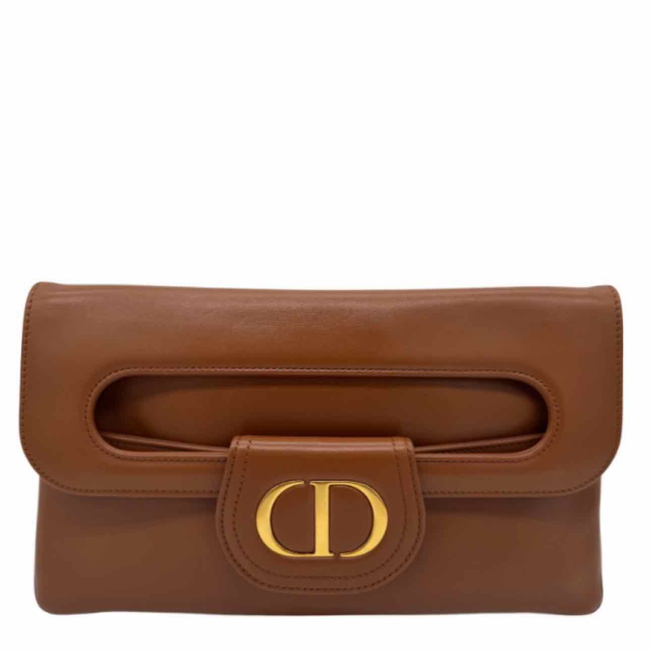 DIOR Calfskin Medium CD DiorDouble Crossbody Clutch
