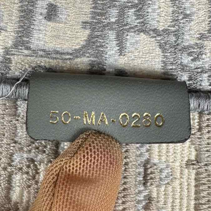 DIOR Canvas Medium Book Tote Ecru and Gray