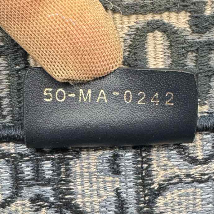 DIOR Canvas Oblique Medium Book Blue Tote Bag