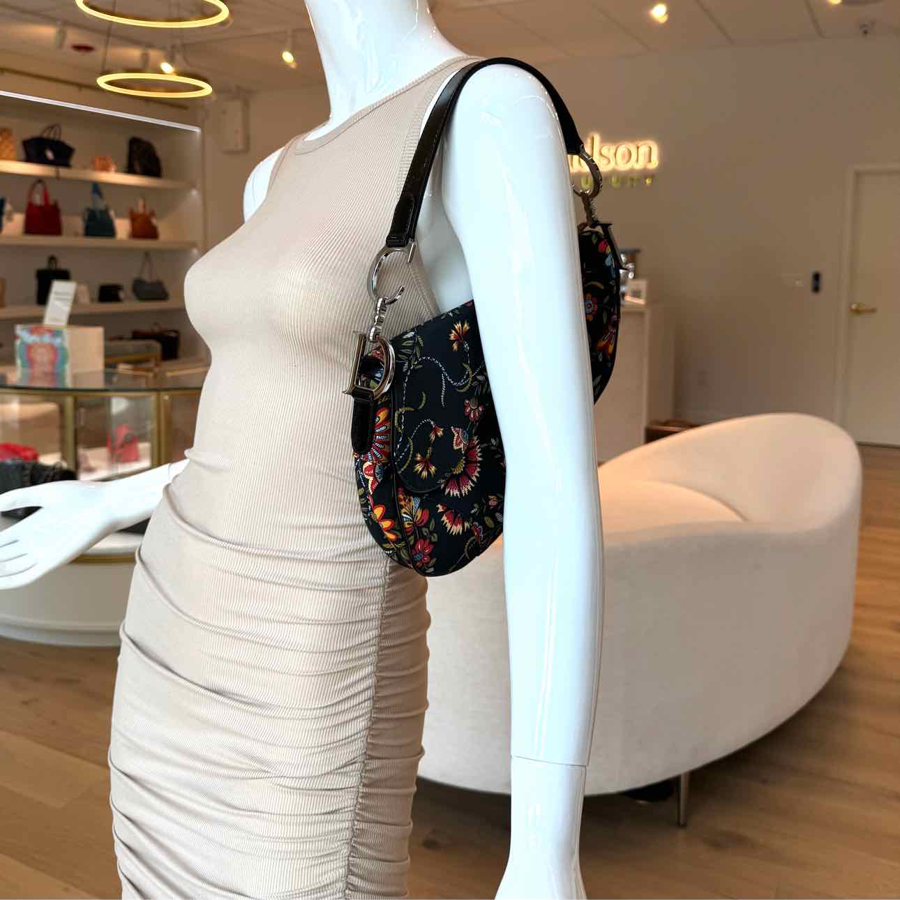 DIOR Floral Saddle Bag (Pre-Owned)