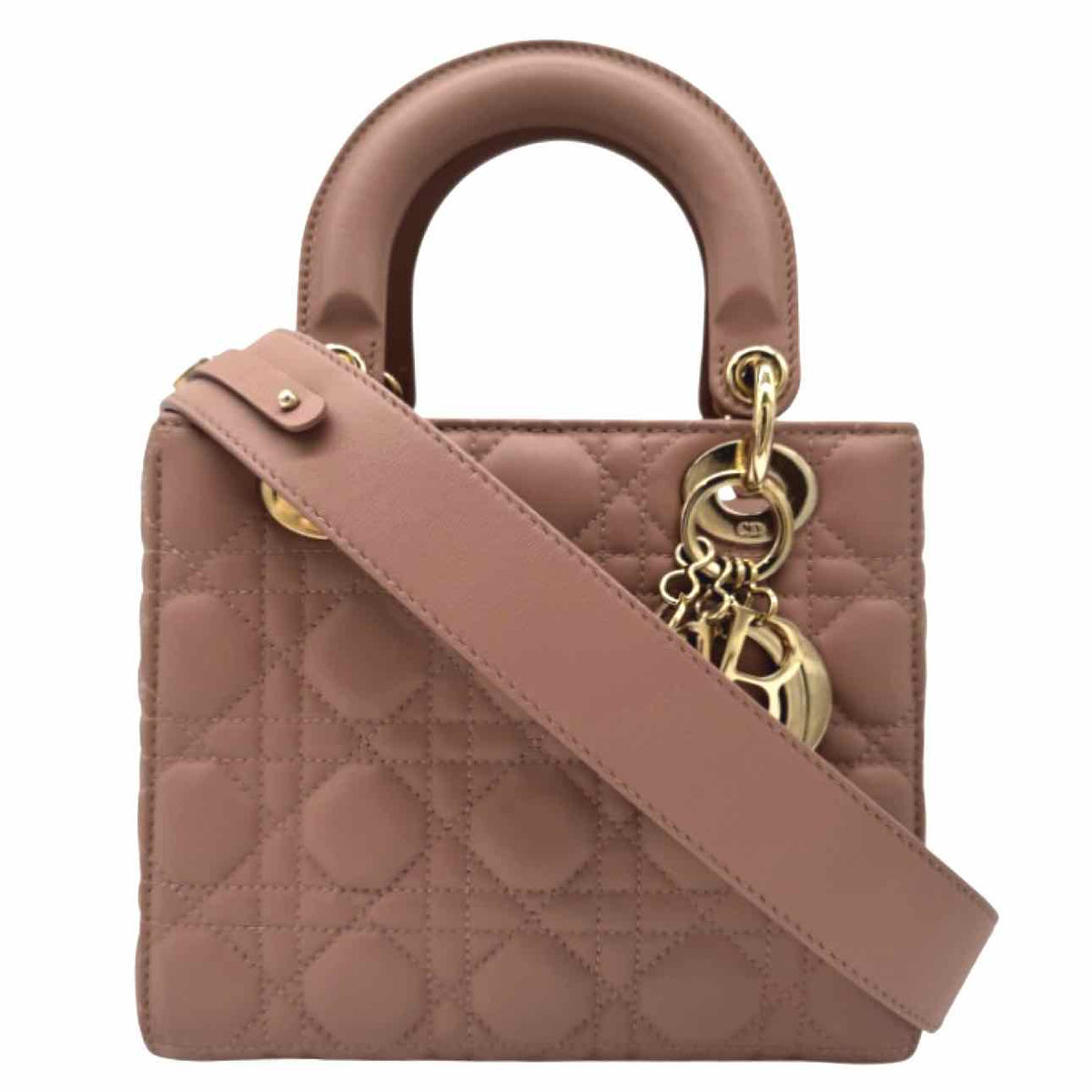 DIOR Lambskin Cannage Leather Small My ABCDior Lady Dior Beige