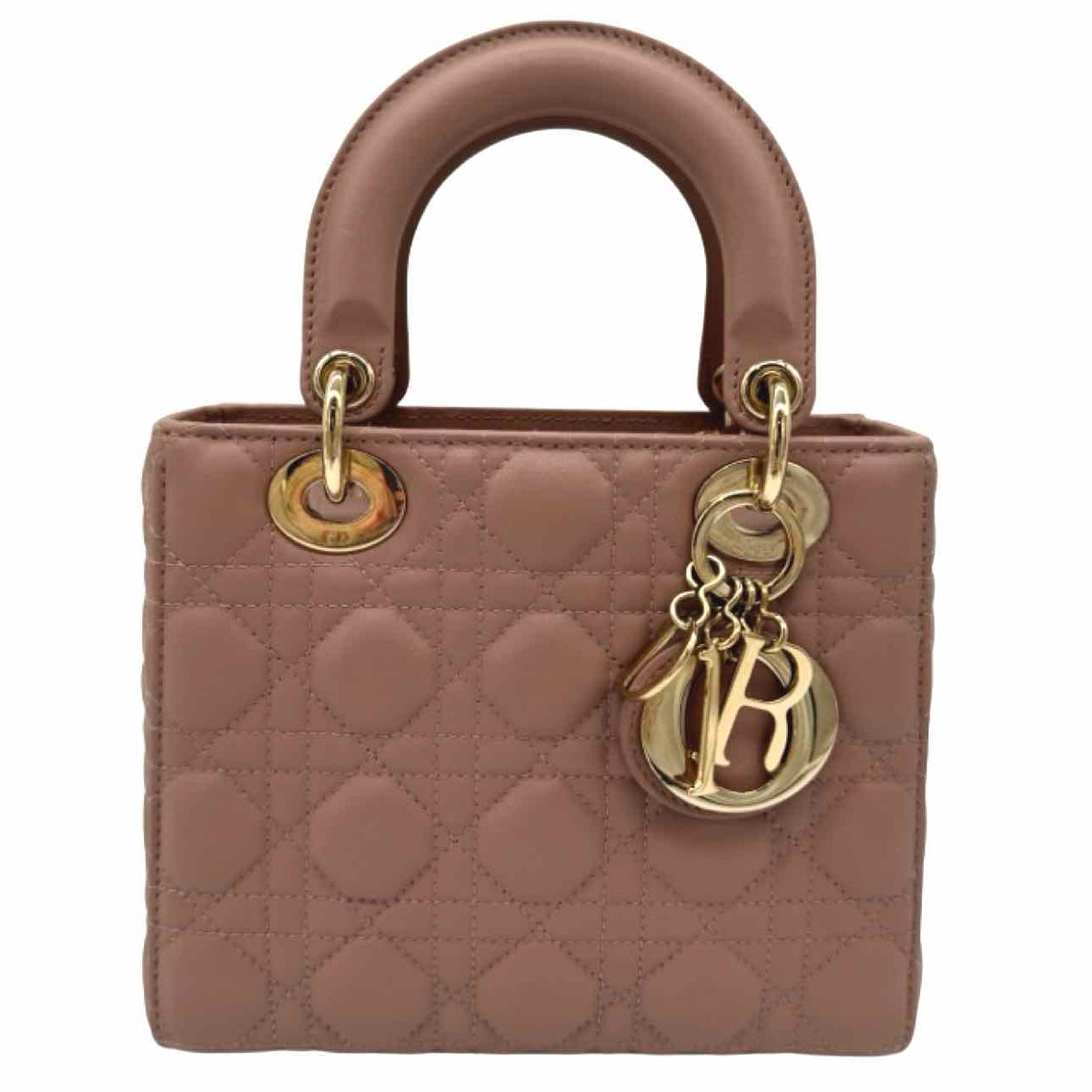 DIOR Lambskin Cannage Leather Small My ABCDior Lady Dior Beige