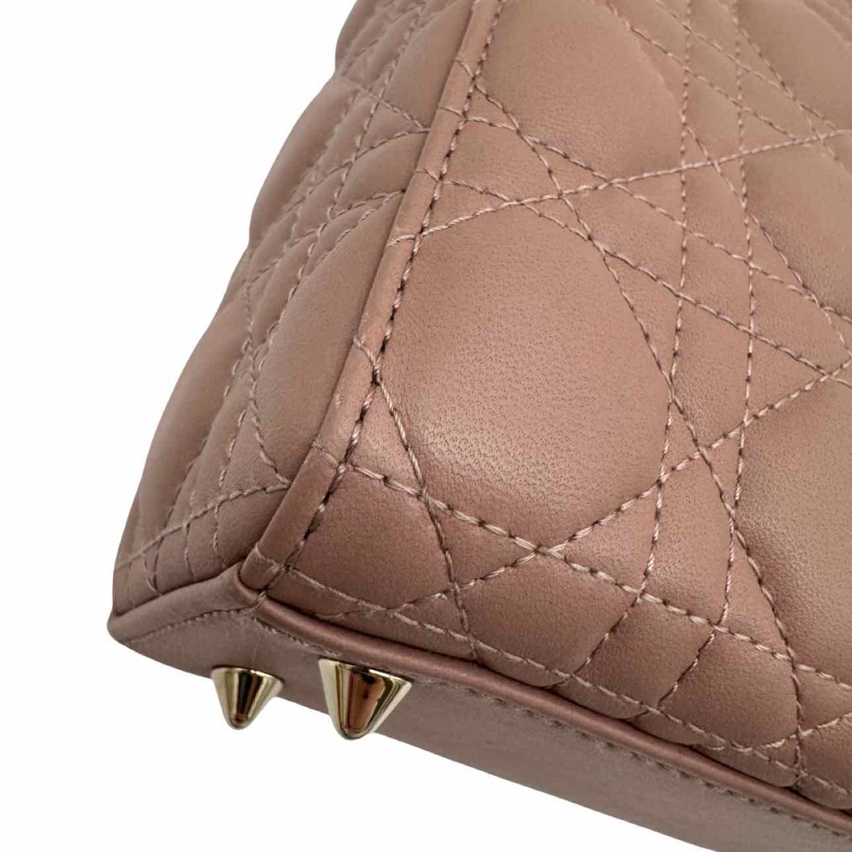 DIOR Lambskin Cannage Leather Small My ABCDior Lady Dior Beige