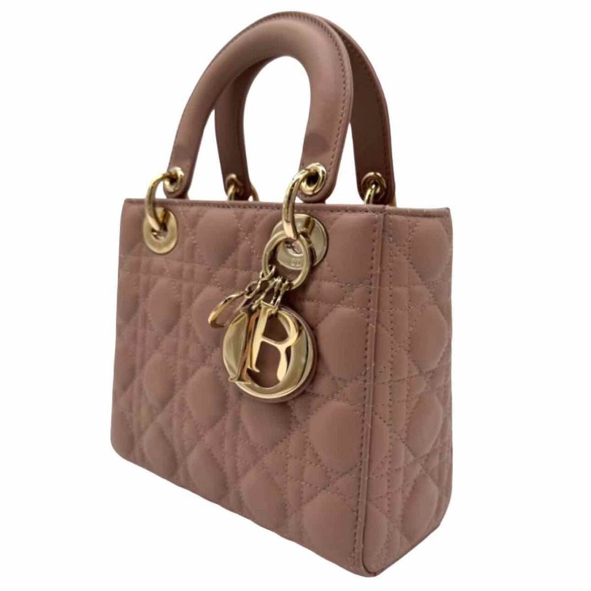 DIOR Lambskin Cannage Leather Small My ABCDior Lady Dior Beige