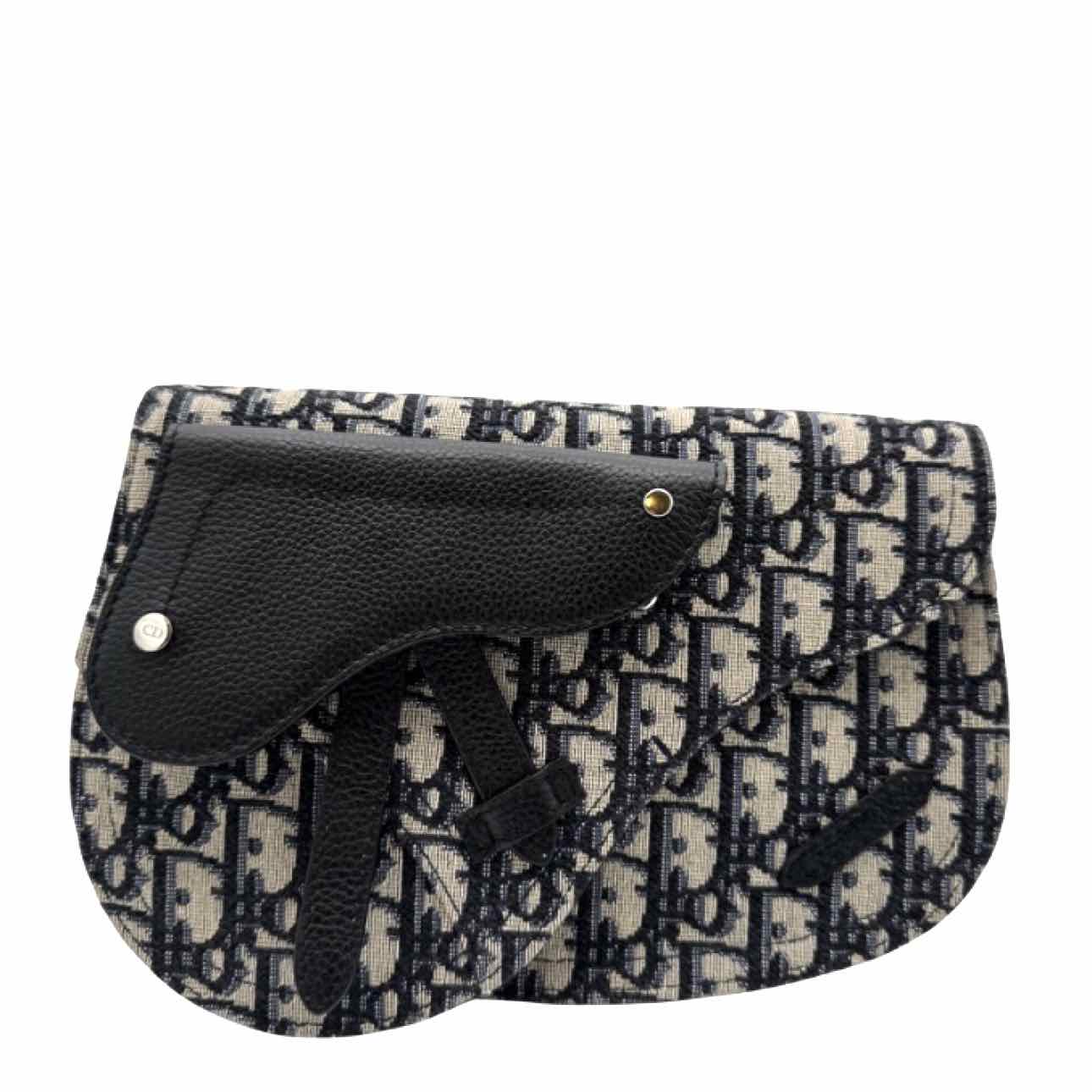 DIOR Oblique Jacquard Saddle Messenger Bag Navy/Black