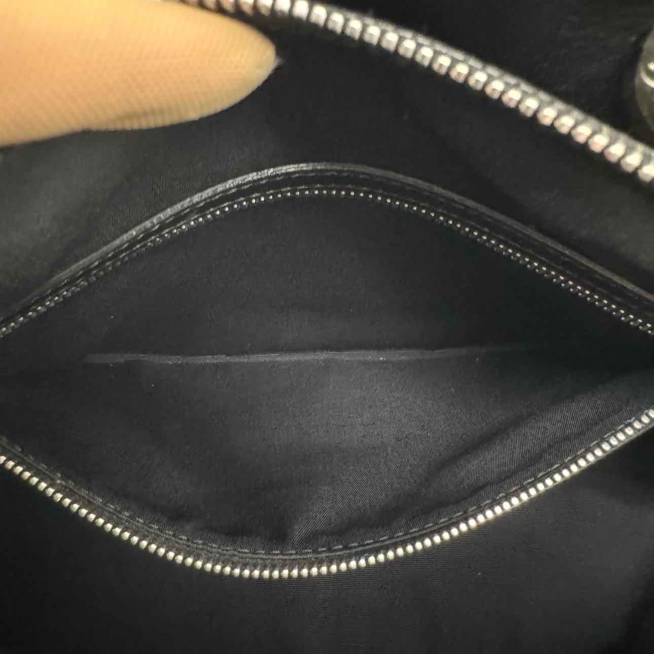 DIOR Quilted Lambskin Granville Polochon Shoulder Bag Black