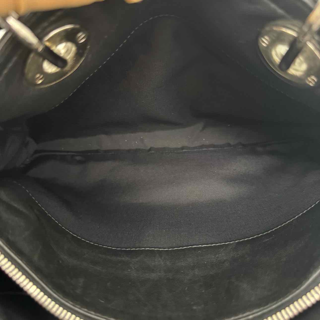 DIOR Quilted Lambskin Granville Polochon Shoulder Bag Black