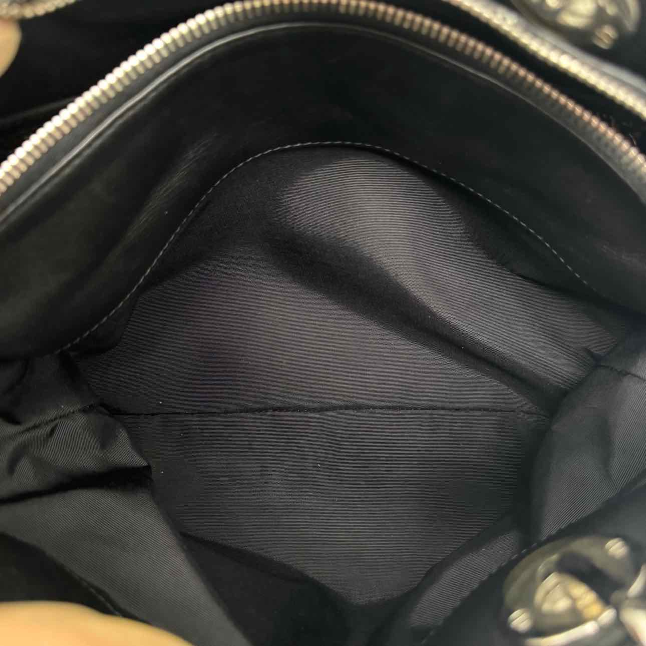 DIOR Quilted Lambskin Granville Polochon Shoulder Bag Black