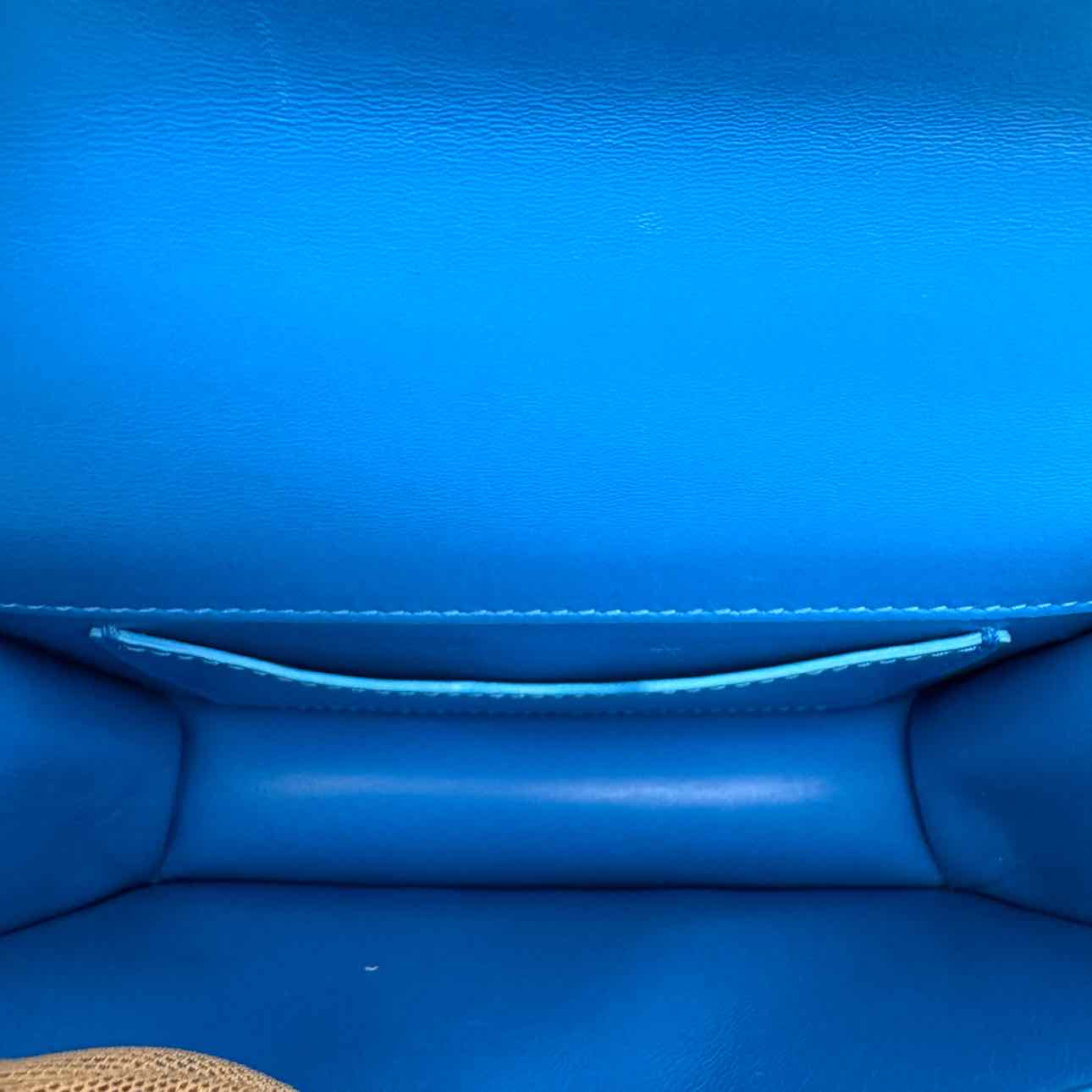 DIOR Smooth Calfskin Mirco 30 Montaigne Flap Crossbody Blue