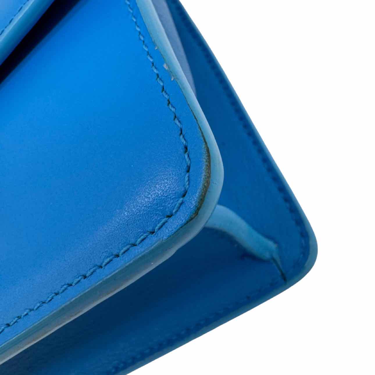 DIOR Smooth Calfskin Mirco 30 Montaigne Flap Crossbody Blue