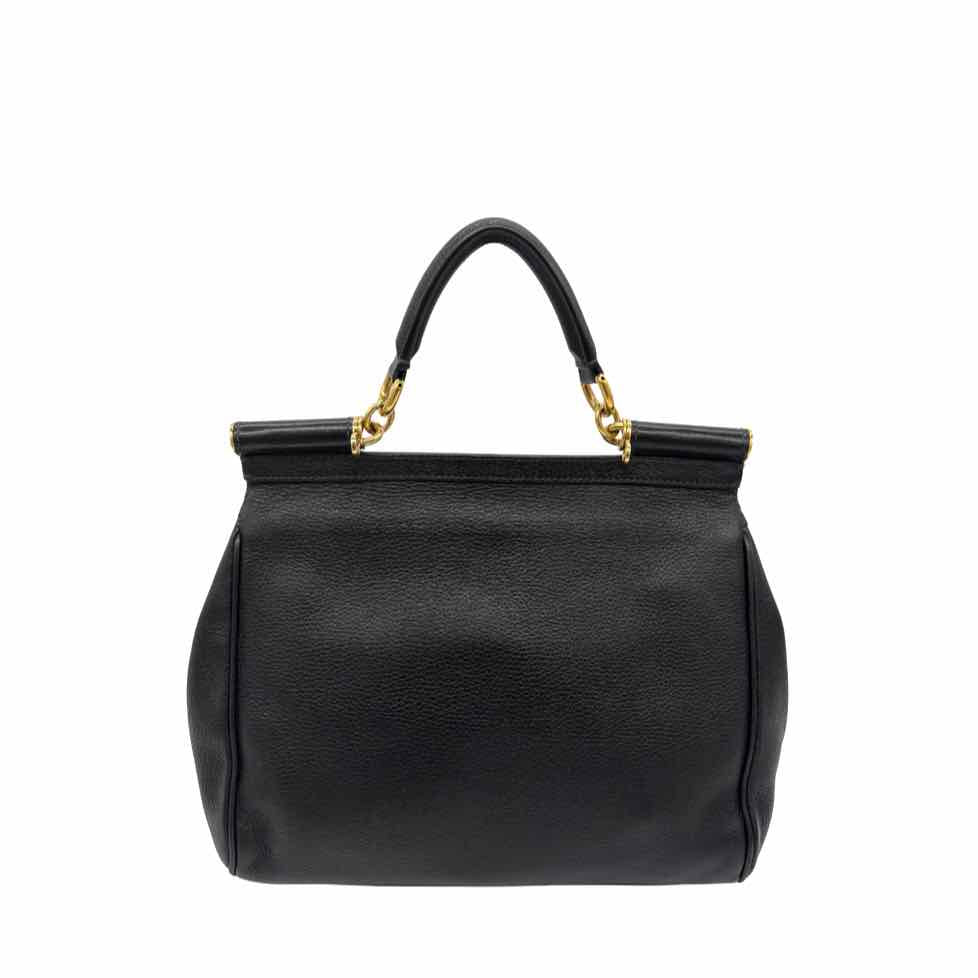DOLCE & GABBANA Dauphine Large Miss Sicily Satchel Black (Pre-Owned)