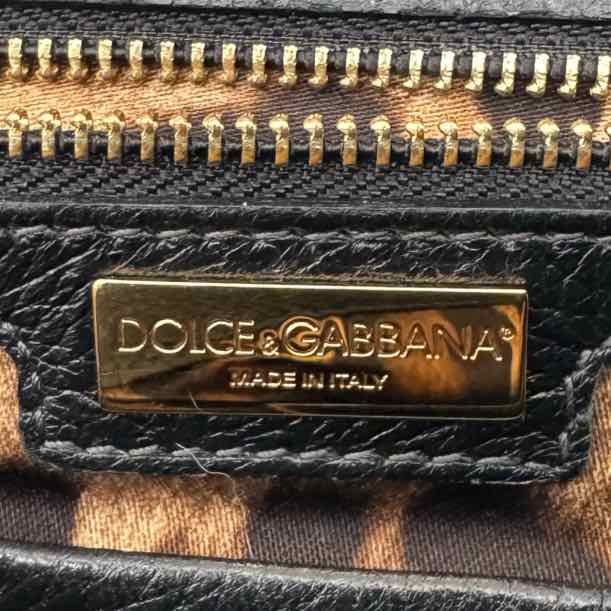 DOLCE & GABBANA Dauphine Large Miss Sicily Satchel Black (Pre-Owned)