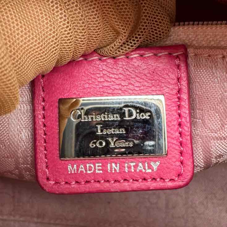 DIOR Cannage Lambskin Medium Lady Dior Tote Pink