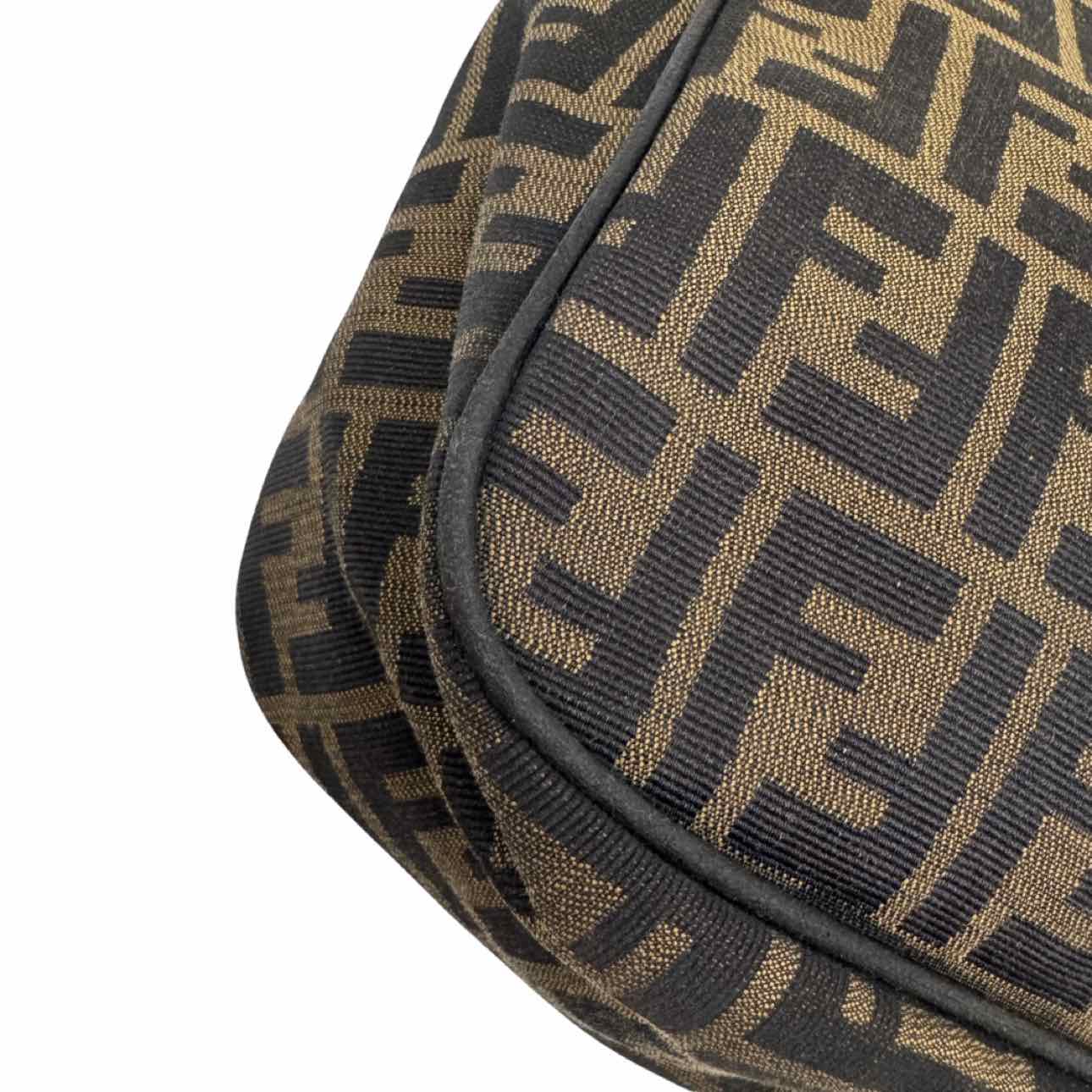 FENDI Canvas Zucca Mamma Baguette Shoulder Bag