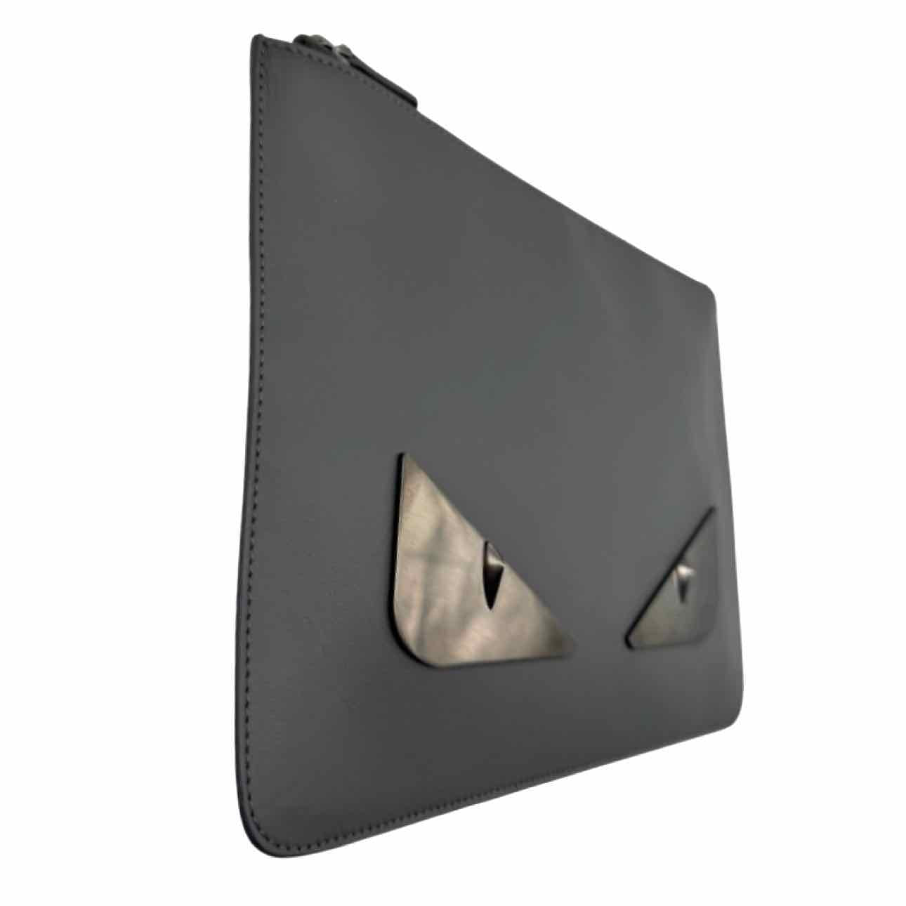 FENDI Monster Eyes Clutch Gray