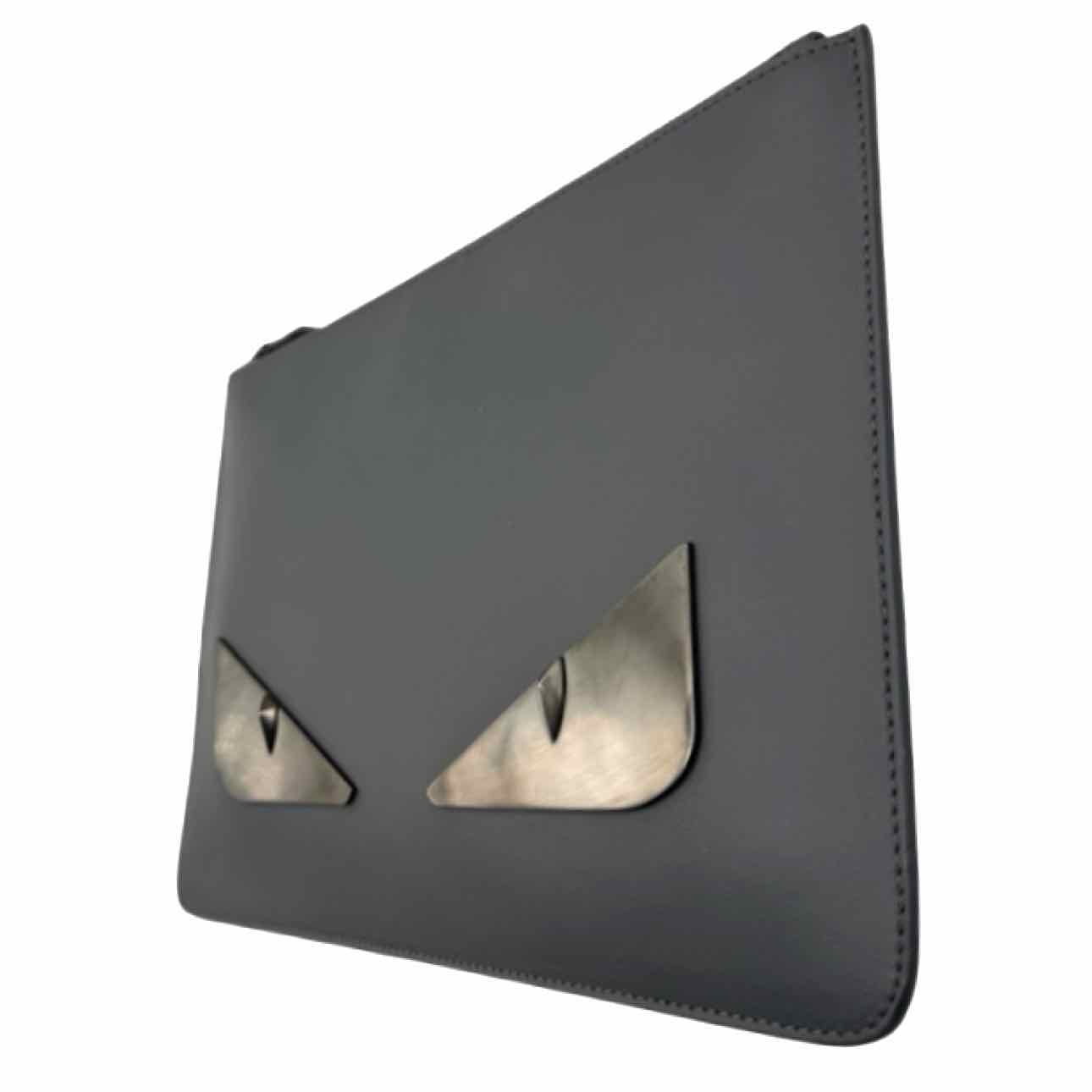 FENDI Monster Eyes Clutch Gray