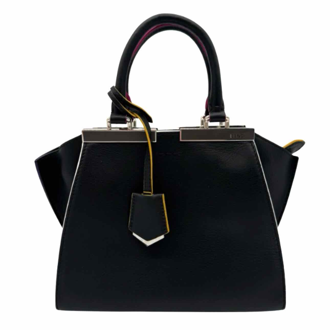 FENDI Vitello Dolce 3Jours Mini Tote Bag Black