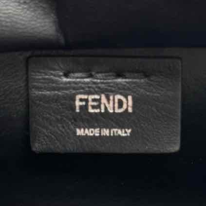 FENDI Vitello Dolce 3Jours Mini Tote Bag Black
