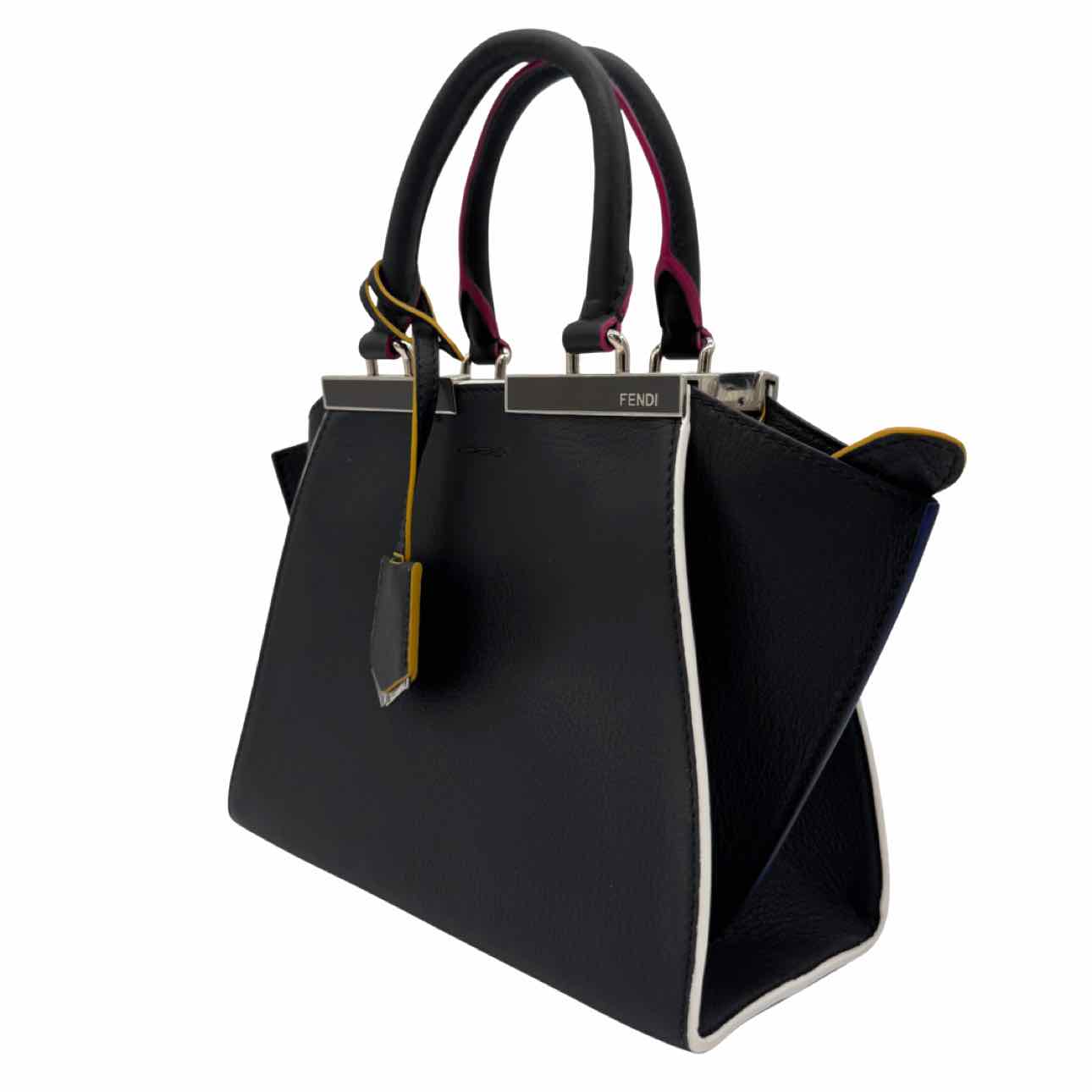 FENDI Vitello Dolce 3Jours Mini Tote Bag Black