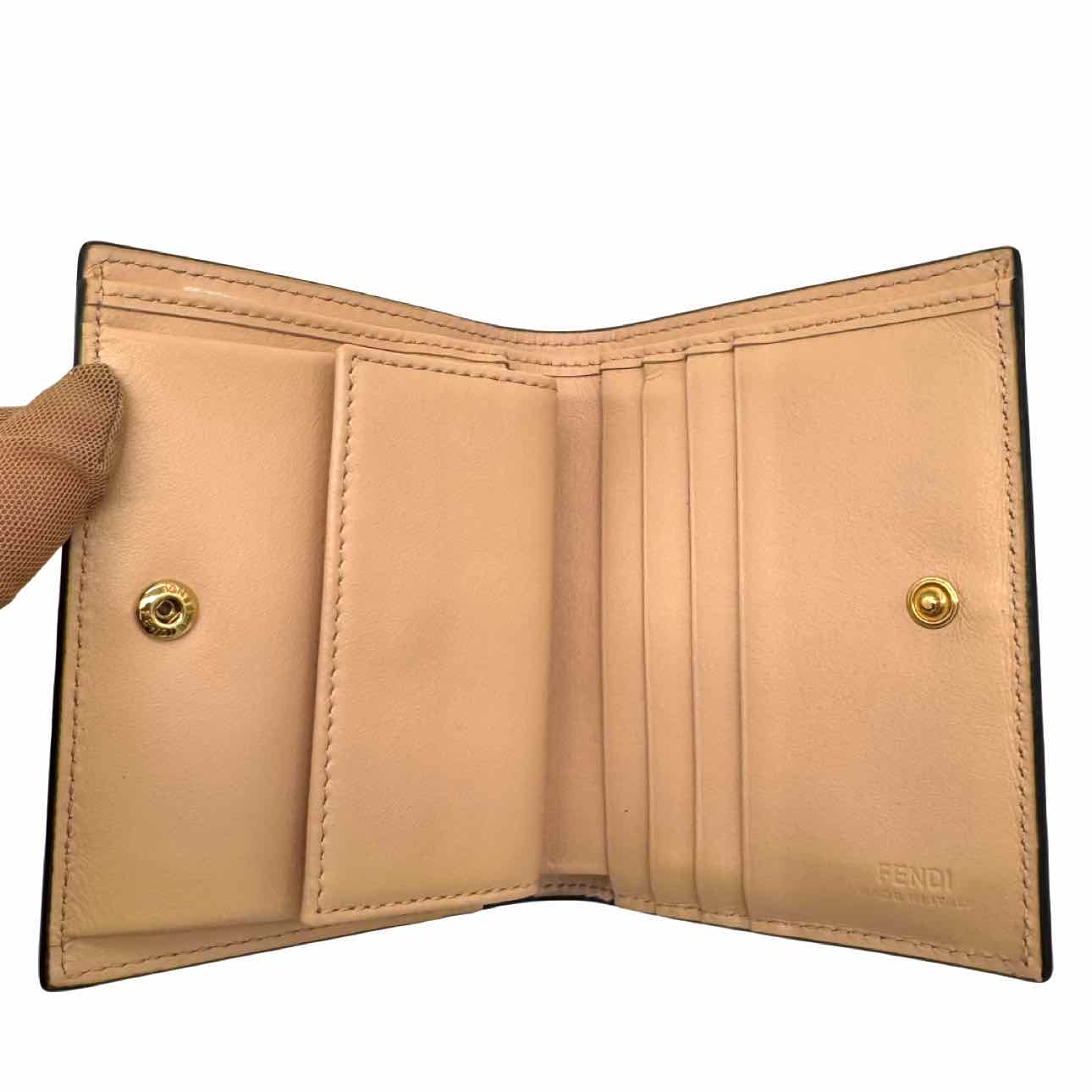 FENDI Vitello F is Fendi Bifold Wallet Pink