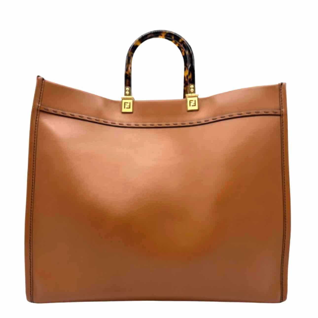 FENDI Vitello King Large Plexiglass Sunshine Shopper