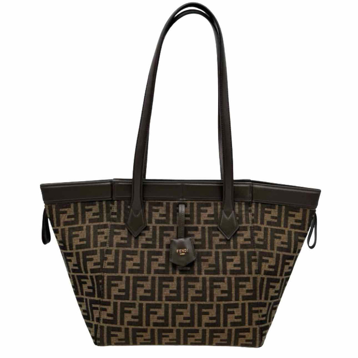 FENDI Zuca Jacquard Medium Origami Tote Brown