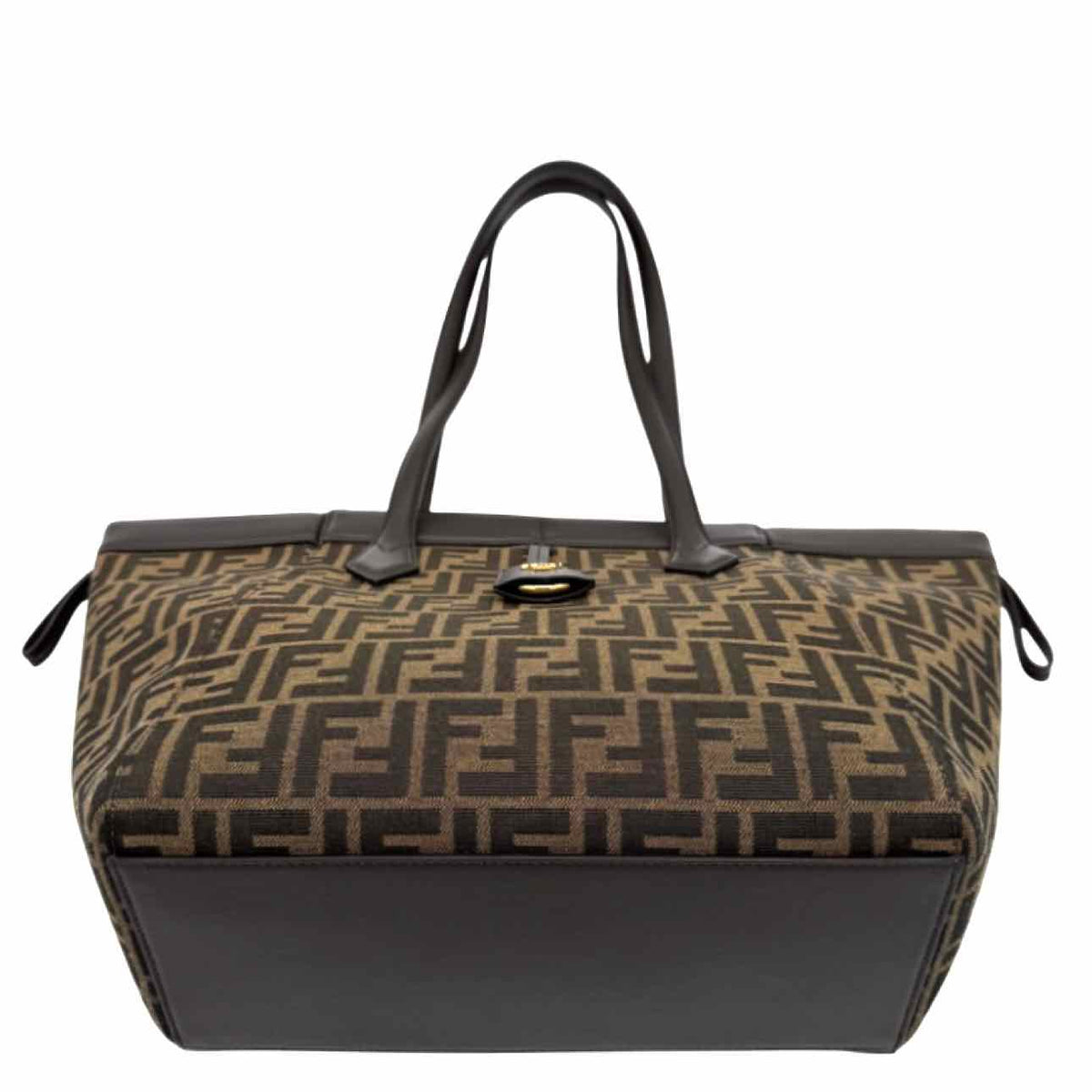 FENDI Zuca Jacquard Medium Origami Tote Brown