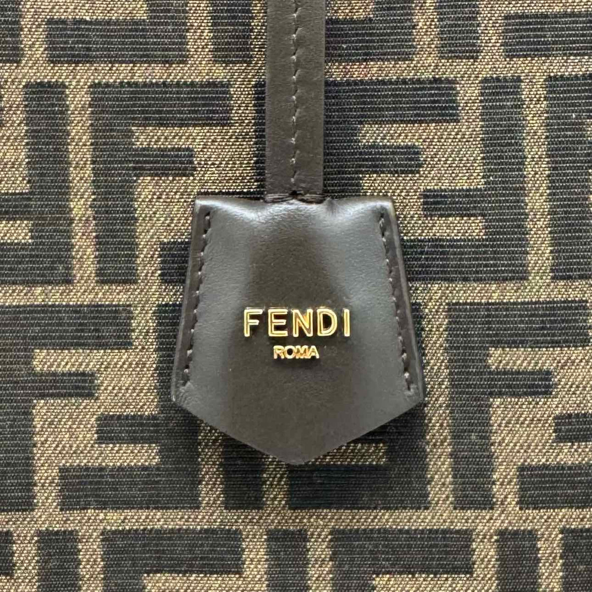 FENDI Zuca Jacquard Medium Origami Tote Brown