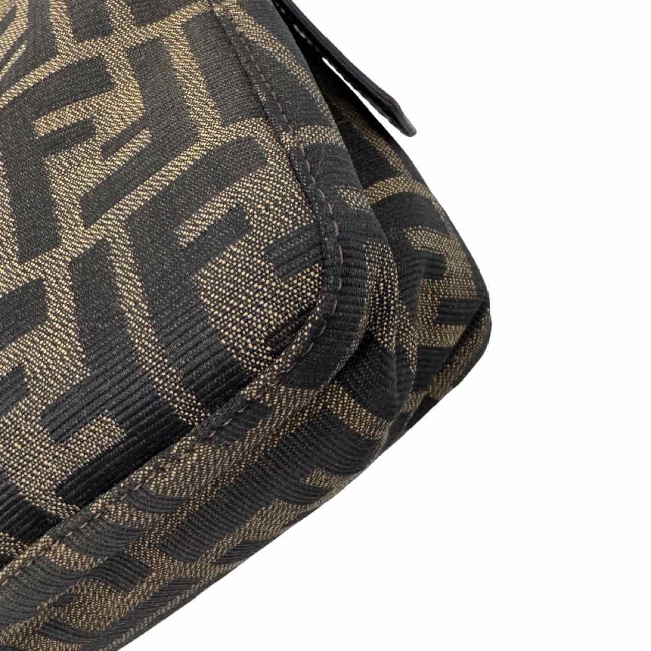 FENDI Zucca Baguette Shoulder Bag Brown