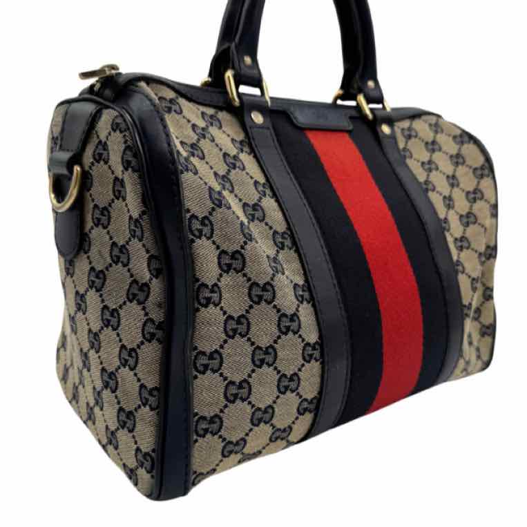 GUCCI Boston Medium Duffel Blue