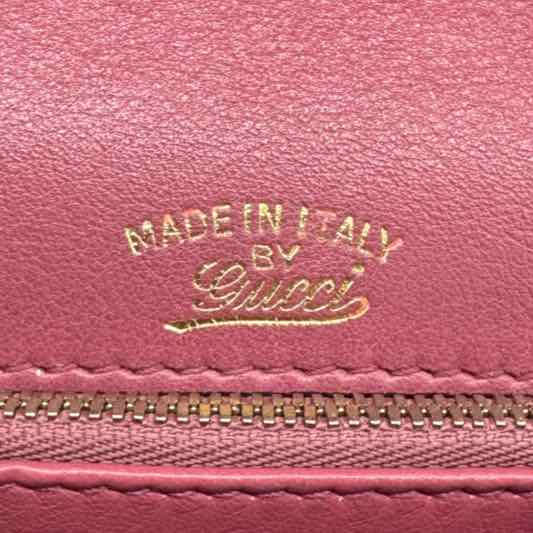 GUCCI Calfskin Double G 1973 Crossbody Burgandy