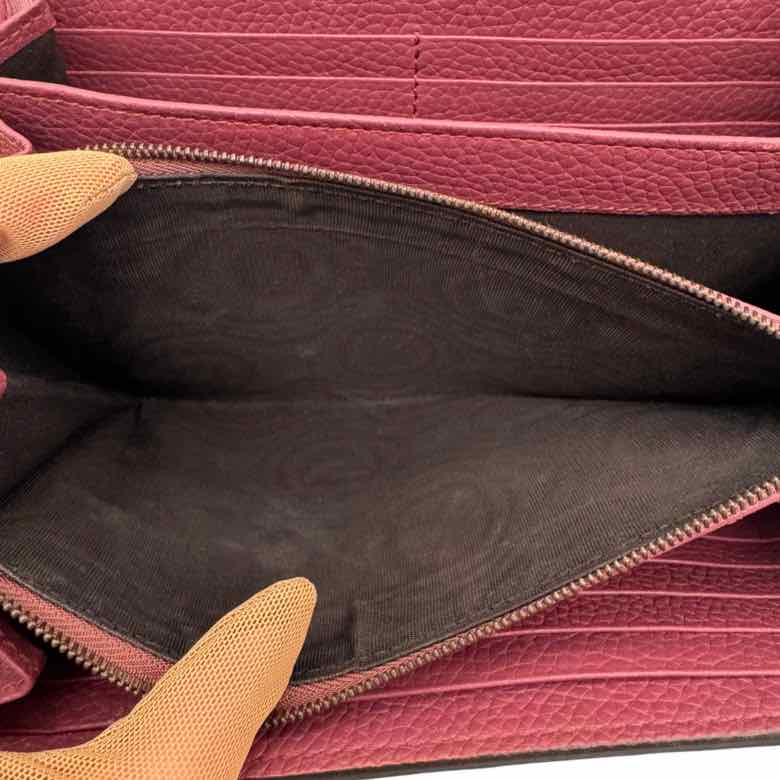 GUCCI Calfskin Marmont Chain Wallet Bois de Rose (Pre-Owned)