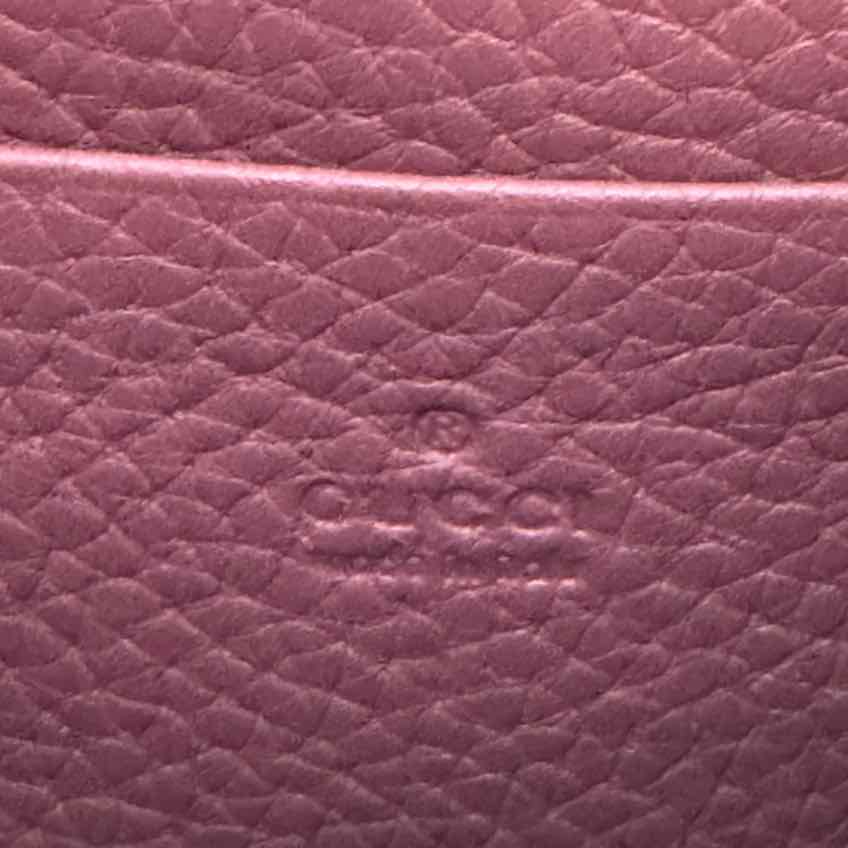 GUCCI Calfskin Marmont Chain Wallet Bois de Rose (Pre-Owned)
