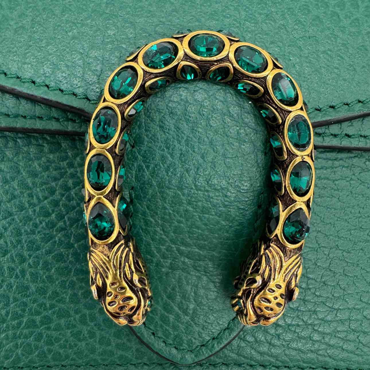 GUCCI Calfskin Mini Dionysus Chain Crossbody Green Crossbody