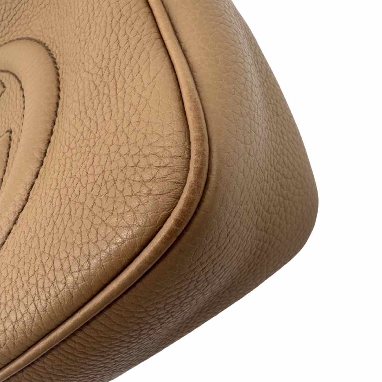 GUCCI Calfskin Small Soho Disco Camelia Crossbody