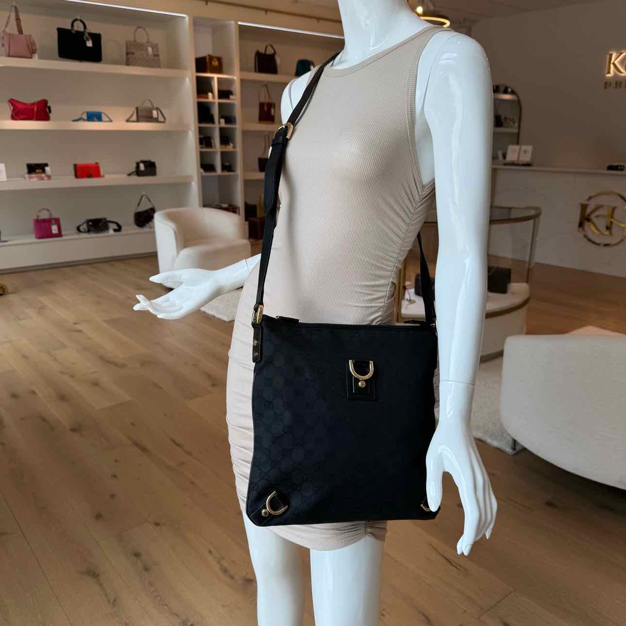 GUCCI Canvas Abbey Crossbody Black