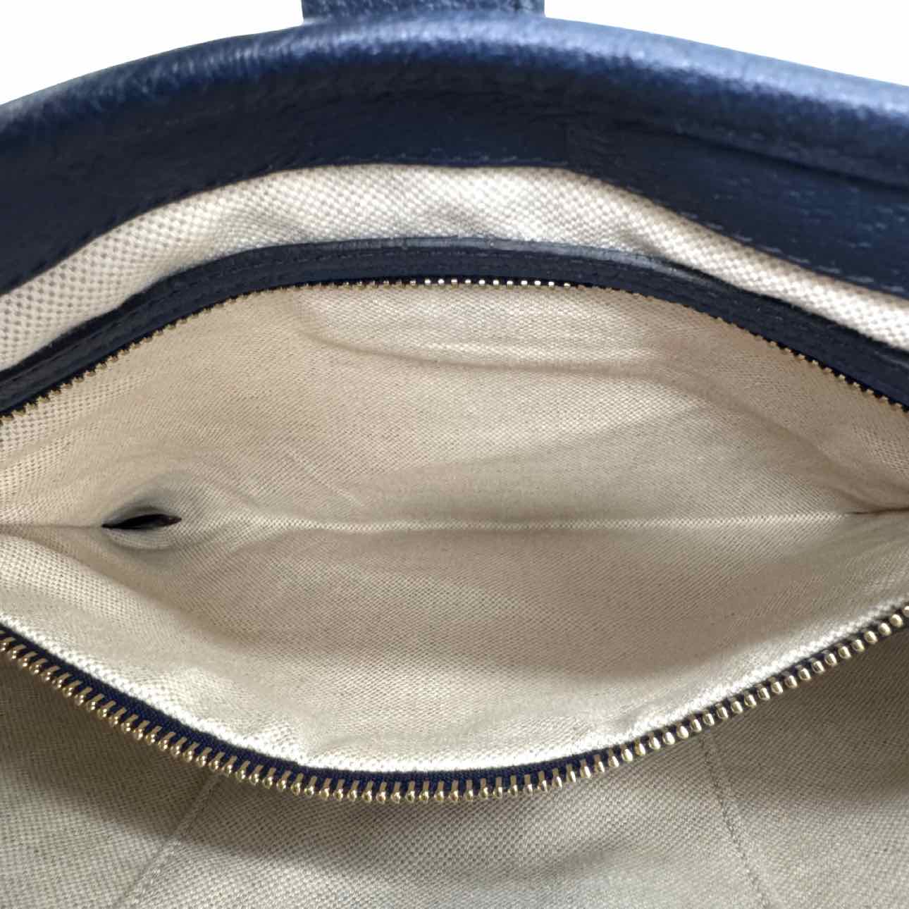 GUCCI Canvas Jackie Flora Medium Hobo Bag Navy