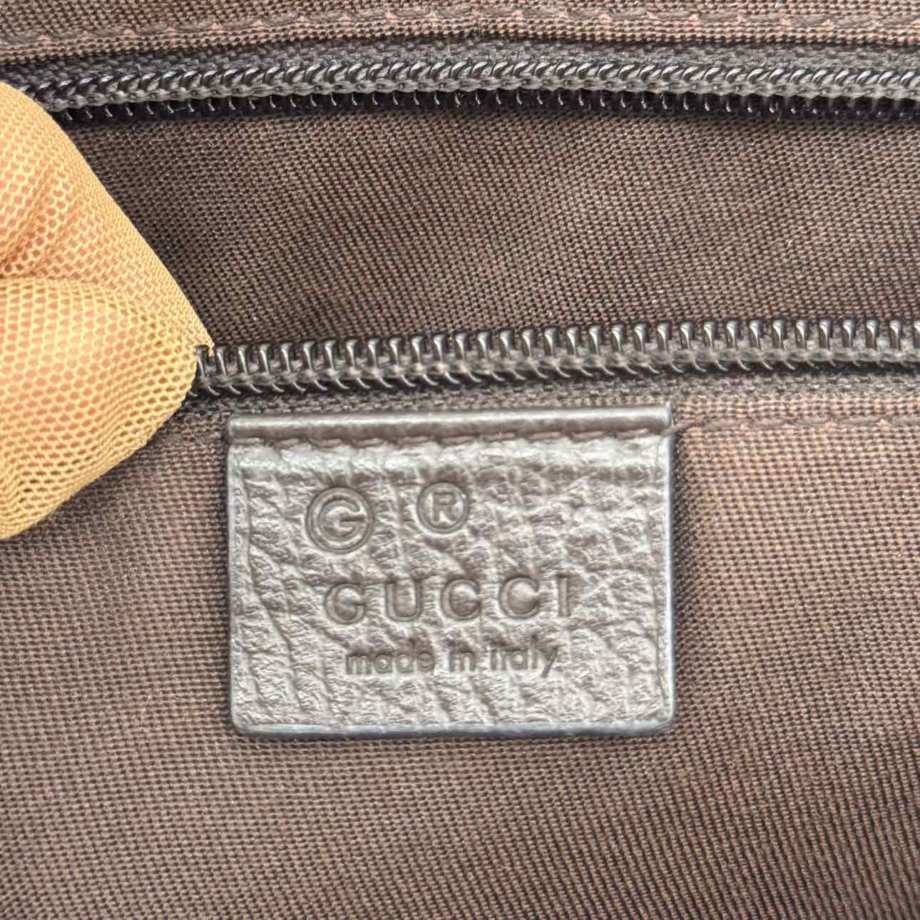 GUCCI Canvas Messenger Bag Brown