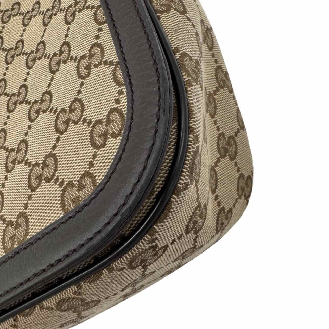 GUCCI Canvas Messenger Bag Brown