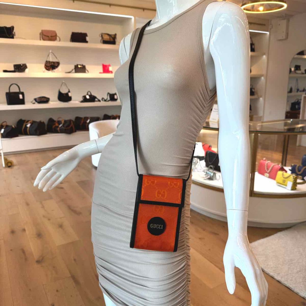 GUCCI Canvas Off The Grid  Mini Crossbody Orange