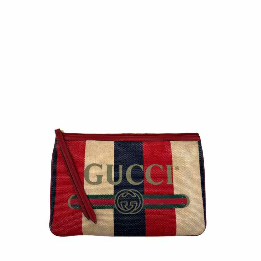 GUCCI Canvas Sylvie Baiadera Pouch (Pre-Owned)