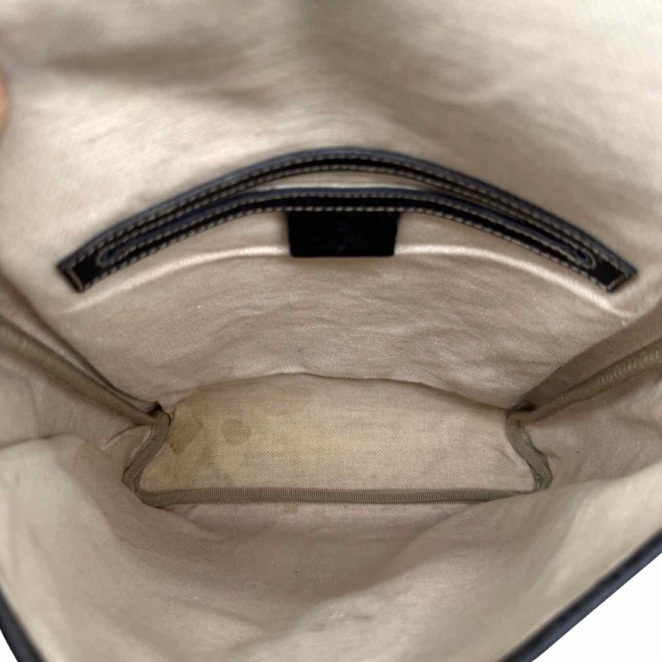 GUCCI Coated Canvas GG Supreme Messenger Bag Blue