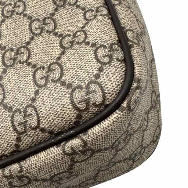 GUCCI GG Coated Canvas Front Zip Messenger Bag