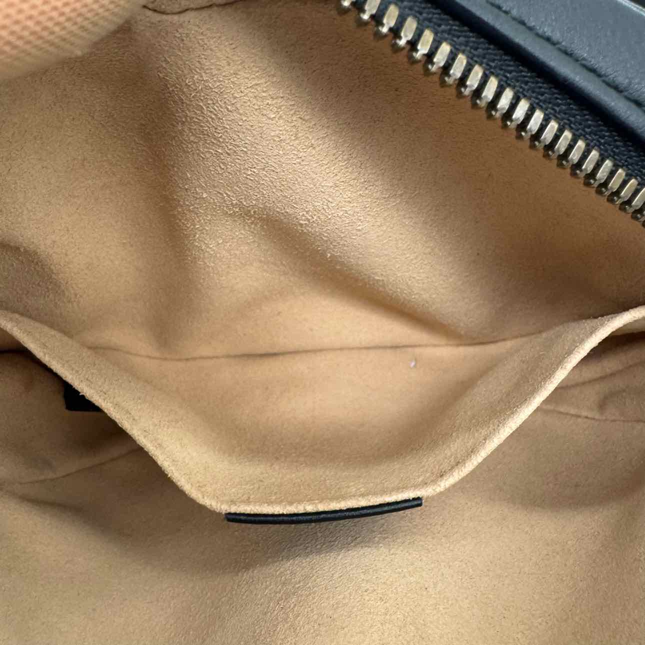 GUCCI GG Marmont Matelasse Leather Belt Bag 38 Black