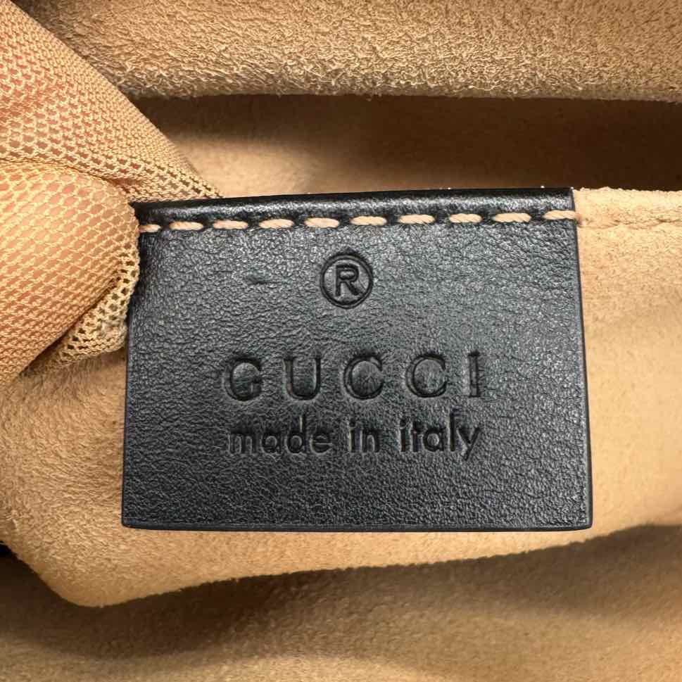 GUCCI GG Marmont Matelasse Leather Belt Bag 38 Black