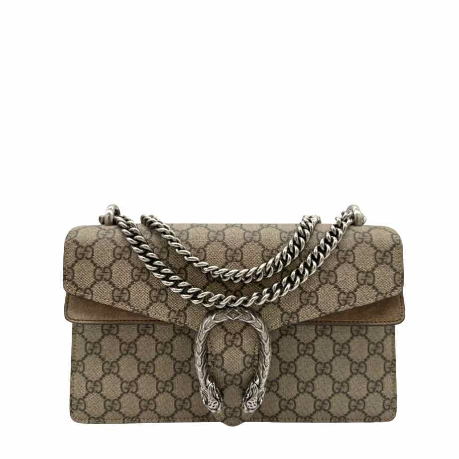 GUCCI GG Supreme Canvas Medium Dionysus Shoulder Bag Beige (Pre-Owned)