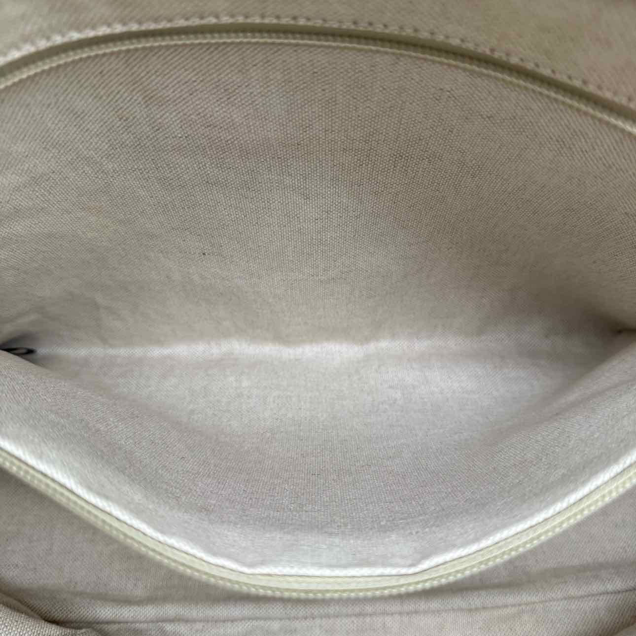 GUCCI GG Supreme Monogram Canvas Tote Bag Beige